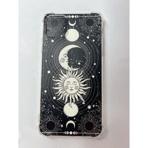 Fisgerod Black Celestial Sun Moon Stars Design Case for iphone11 Pro Max